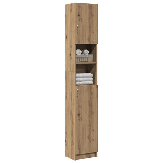 Bathroom Cabinet Artisan Oak 32x25.5x190 cm Engineered Wood