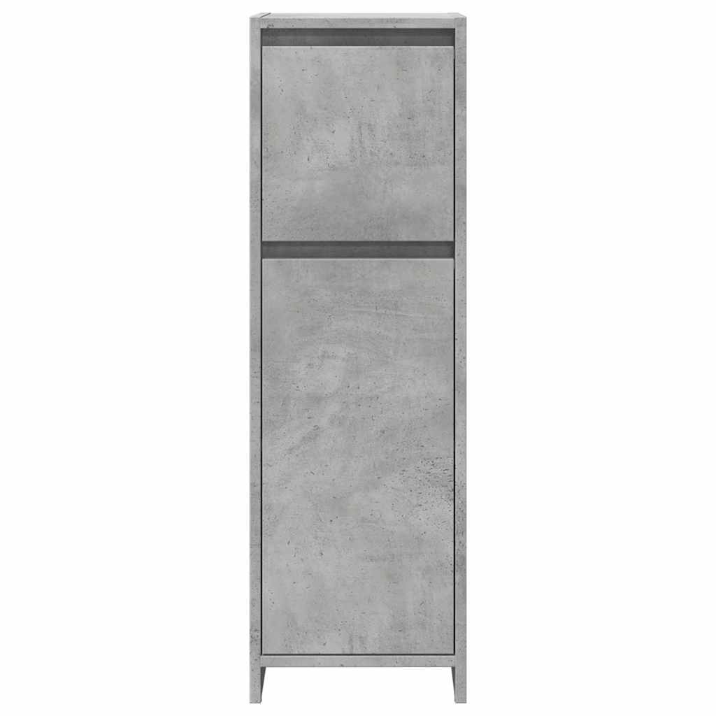 Bathroom Cabinet Concrete Grey 30x30x95 cm Engineered Wood