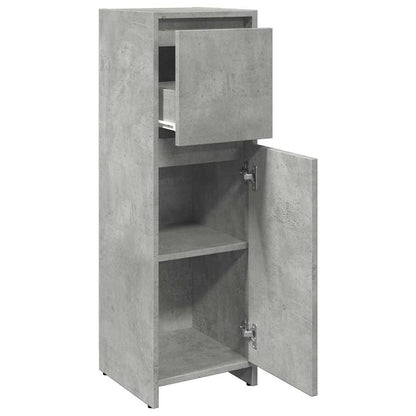 Bathroom Cabinet Concrete Grey 30x30x95 cm Engineered Wood