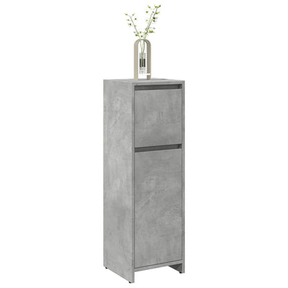 Bathroom Cabinet Concrete Grey 30x30x95 cm Engineered Wood