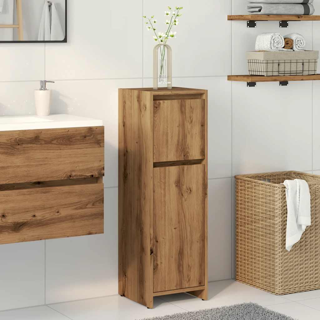 Bathroom Cabinet Artisan Oak 30x30x95 cm Engineered Wood