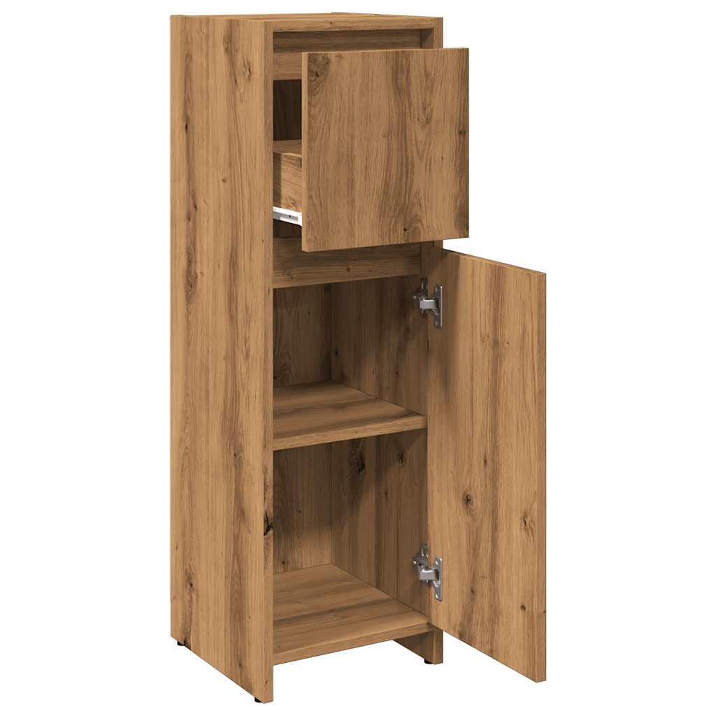 Bathroom Cabinet Artisan Oak 30x30x95 cm Engineered Wood