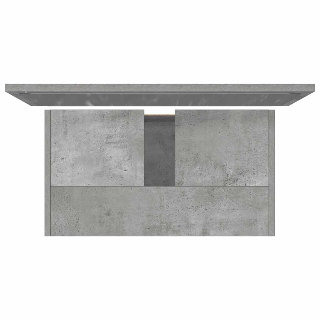 2 Piece Bathroom Furniture Set Concrete Grey Engineered Wood