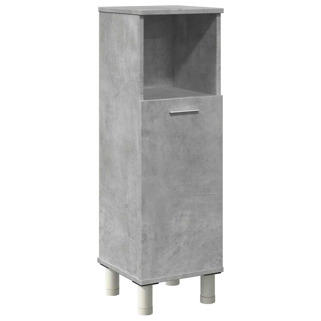 Bathroom Cabinet Concrete Grey 30x30x95 cm Engineered Wood