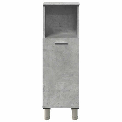 Bathroom Cabinet Concrete Grey 30x30x95 cm Engineered Wood