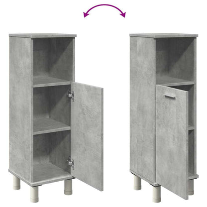 Bathroom Cabinet Concrete Grey 30x30x95 cm Engineered Wood