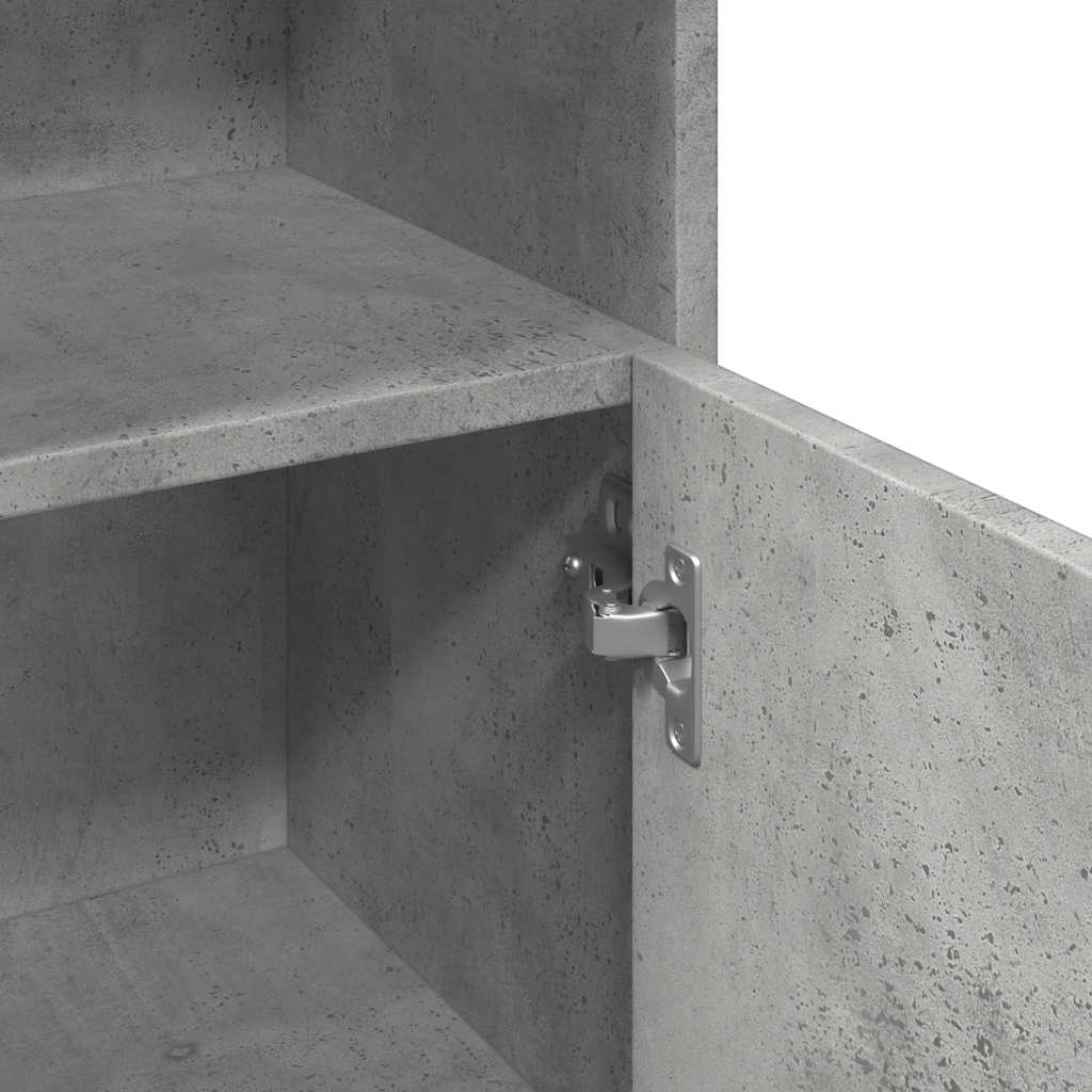 Bathroom Cabinet Concrete Grey 30x30x95 cm Engineered Wood