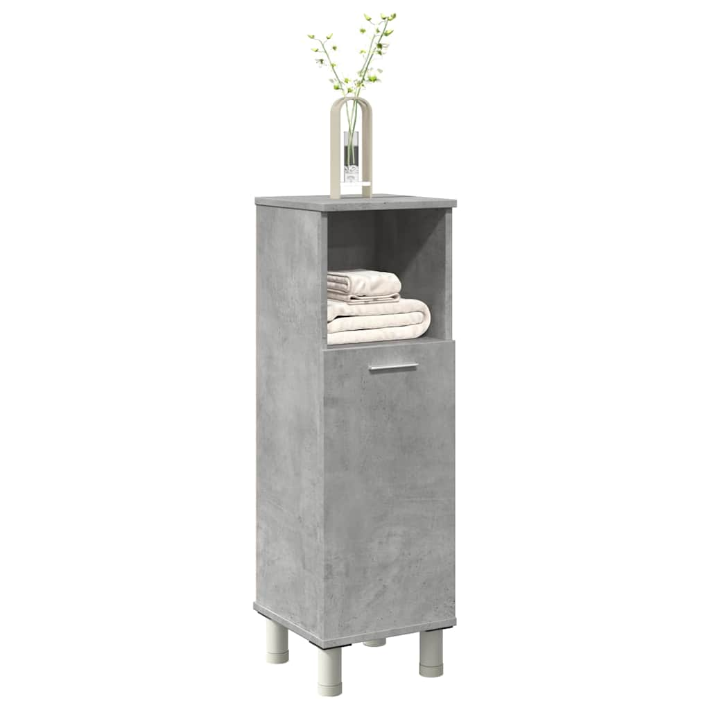 Bathroom Cabinet Concrete Grey 30x30x95 cm Engineered Wood