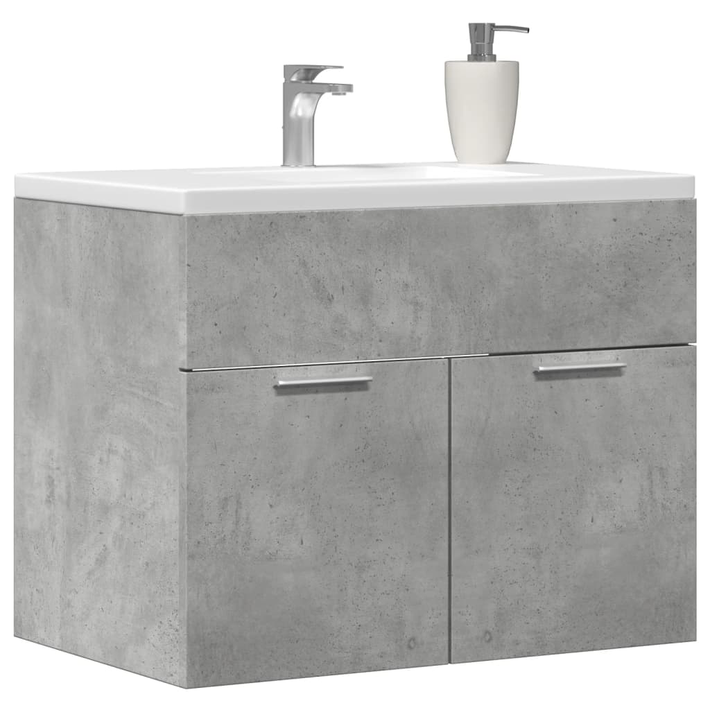 Sink Cabinet Concrete Grey 60x38.5x46 cm Engineered Wood