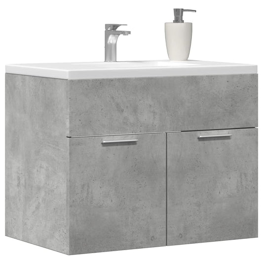 Sink Cabinet Concrete Grey 60x38.5x46 cm Engineered Wood