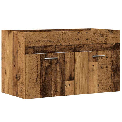 Bathroom Sink Cabinet Old Wood 80x38.5x46 cm Engineered Wood