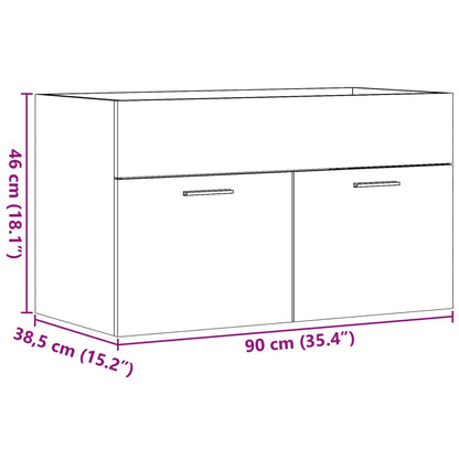 Bathroom Sink Cabinet Sonoma Oak 90x38.5x46 cm Engineered Wood