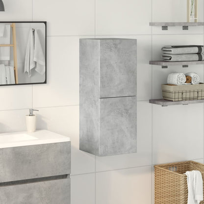 Bathroom Hanging Cabinet Concrete Grey 30x30x80 cm Engineered Wood