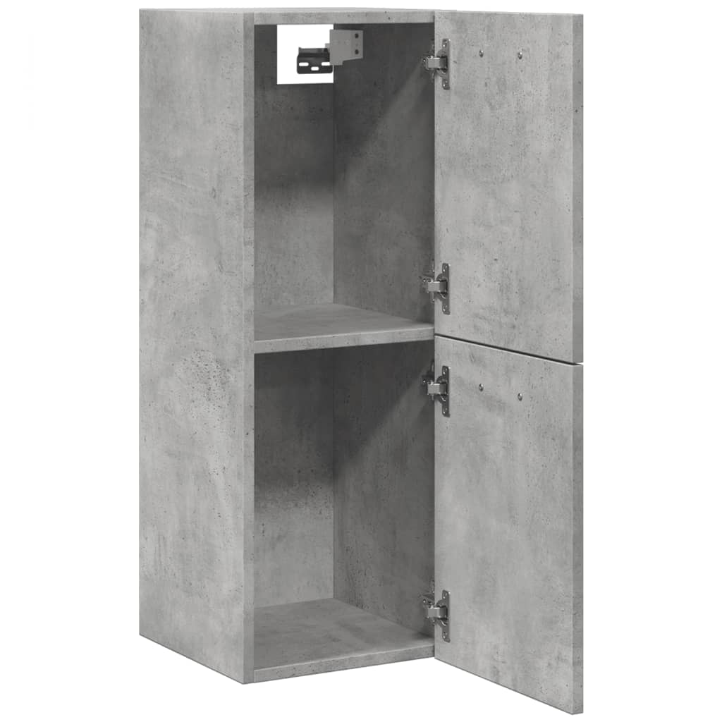 Bathroom Hanging Cabinet Concrete Grey 30x30x80 cm Engineered Wood