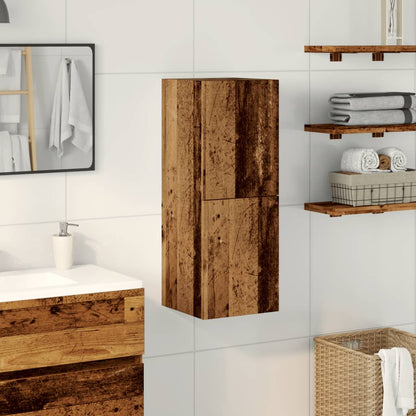 Bathroom Hanging Cabinet Old Wood 30x30x80 cm Engineered Wood