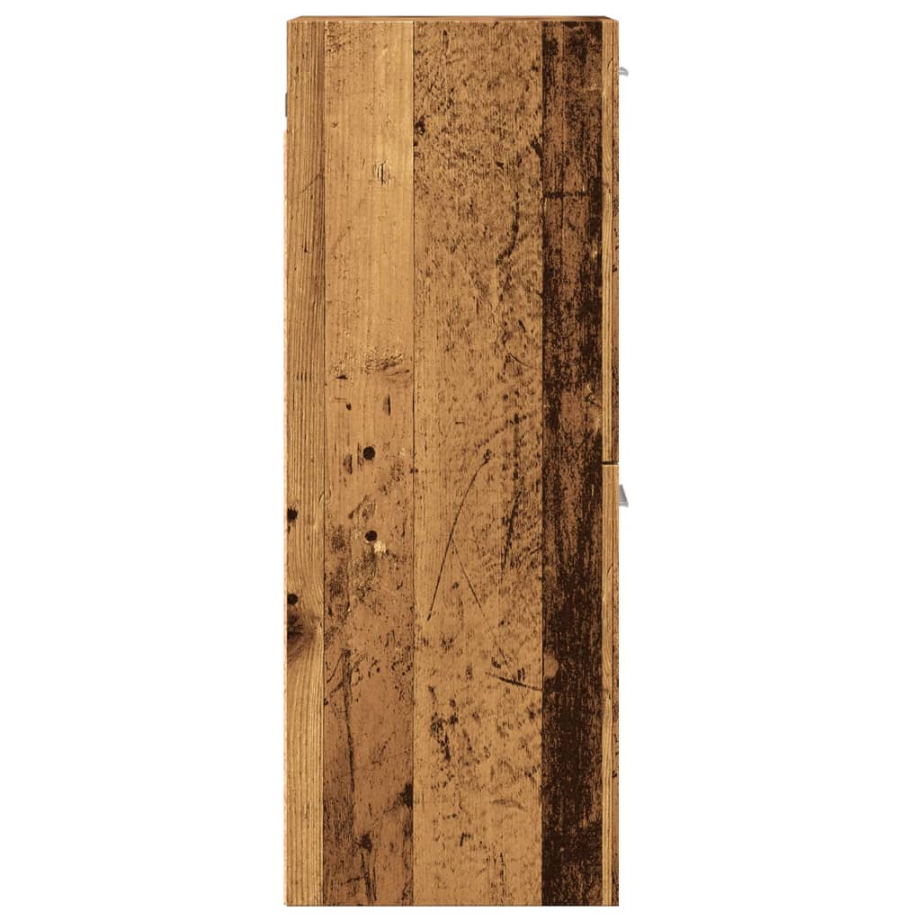 Bathroom Hanging Cabinet Old Wood 30x30x80 cm Engineered Wood