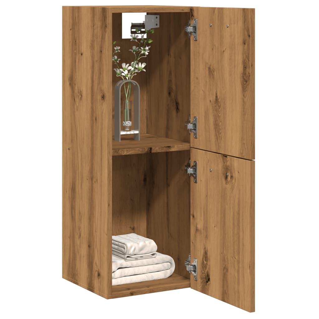 Bathroom Hanging Cabinet Artisan Oak 30x30x80 cm Engineered Wood