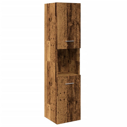 Bathroom Hanging Cabinet Old Wood 30x30x130 cm Engineered Wood