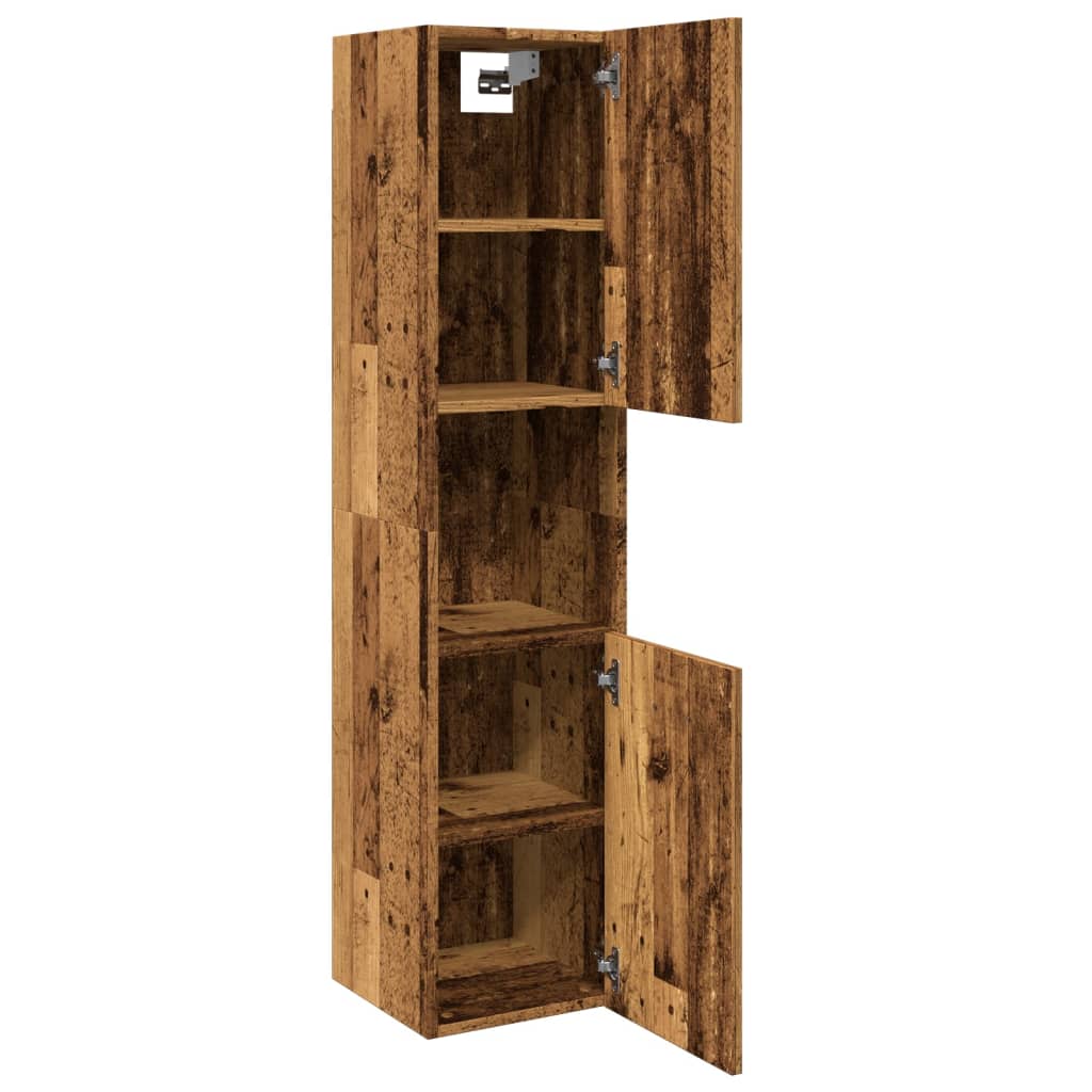 Bathroom Hanging Cabinet Old Wood 30x30x130 cm Engineered Wood