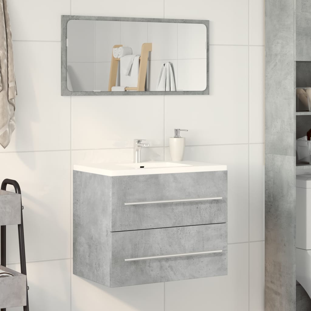 Sink Cabinet Concrete Grey 60x38.5x48 cm Engineered Wood