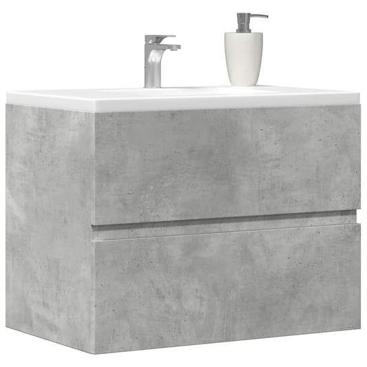 Bathroom Cabinet Concrete Grey 60x38.5x45 cm Engineered Wood