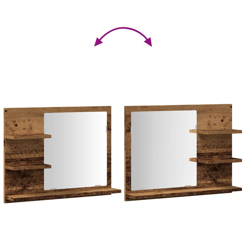 Bathroom Mirror Cabinet Old Wood 60x10.5x45 cm - Bend