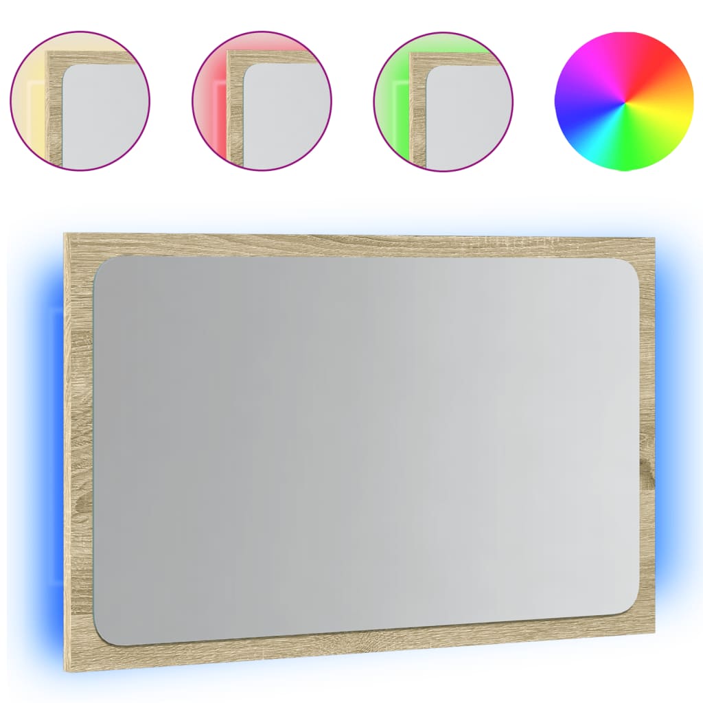 Bathroom Mirror with LED Light - 60x8.5x38 cm - Bend