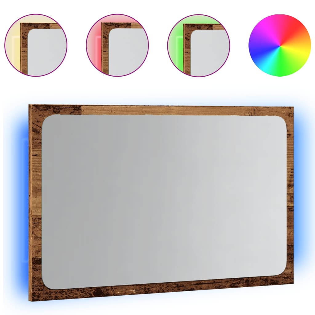 Bathroom Mirror with LED Light - 60x8.5x38 cm - Bend