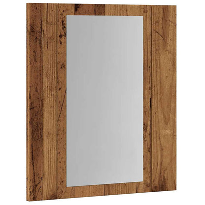 LED Bathroom Mirror Cabinet Old Wood 40x12x45 cm Engineered Wood - Bend