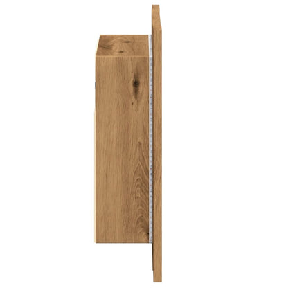 LED Bathroom Mirror Cabinet Artisan Oak 40x12x45 cm Engineered Wood - Bend