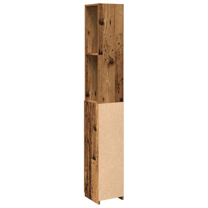 Bathroom Cabinet Old Wood 25x25x170 cm Engineered Wood