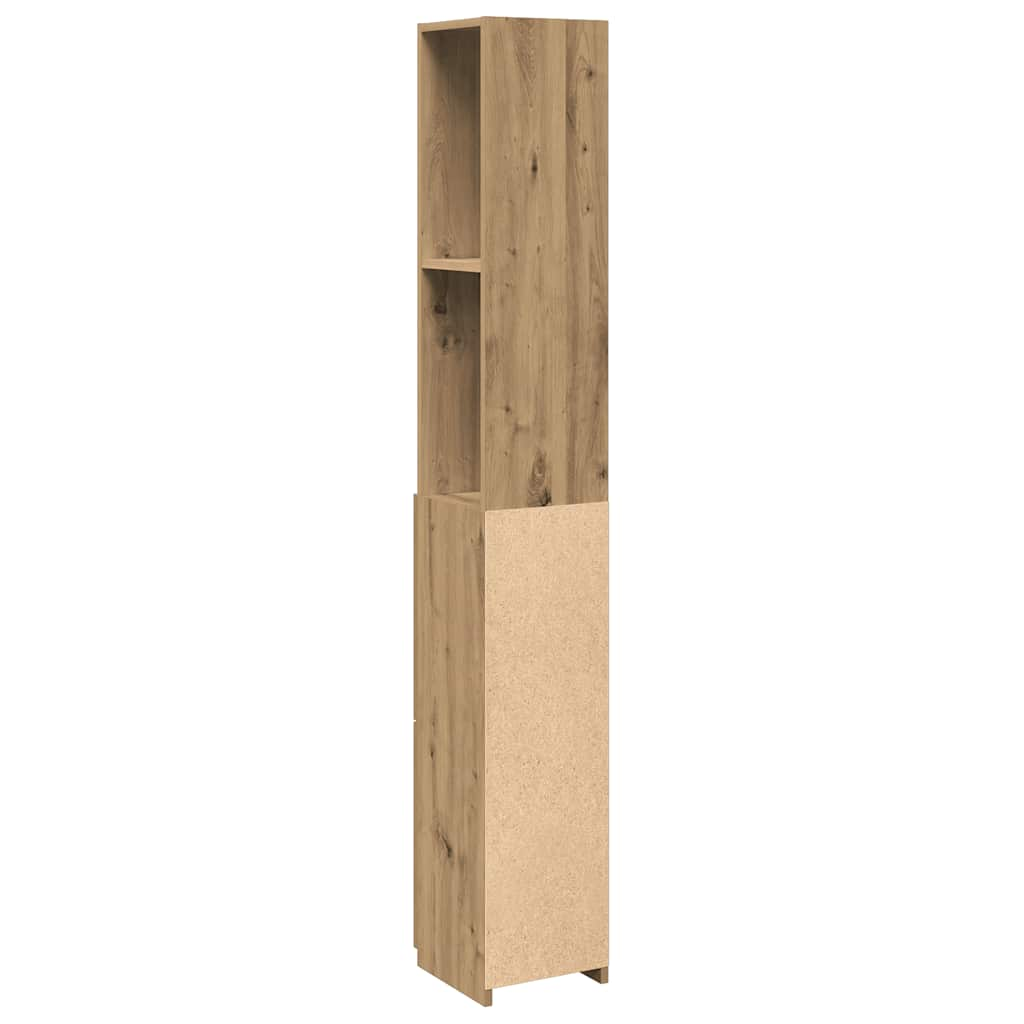 Bathroom Cabinet Artisan Oak 25x25x170 cm Engineered Wood