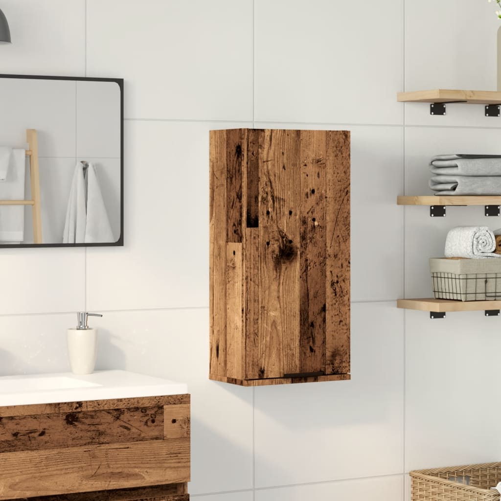 Wall-mounted Bathroom Cabinet Old Wood 32x20x67 cm - Bend