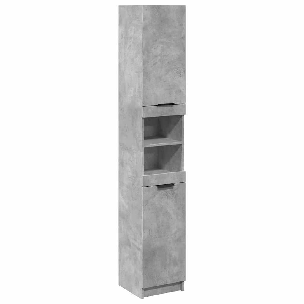 Bathroom Cabinet Concrete Grey 32x34x188.5 cm Engineered Wood - Bend