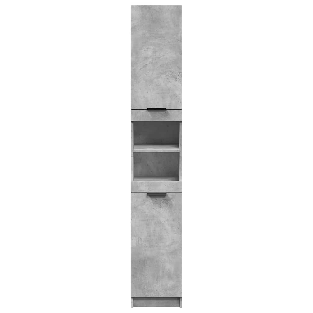 Bathroom Cabinet Concrete Grey 32x34x188.5 cm Engineered Wood - Bend