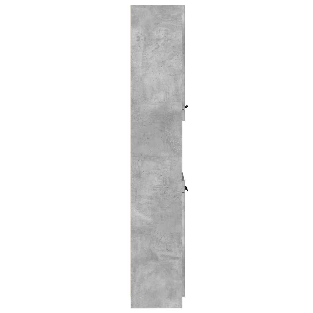 Bathroom Cabinet Concrete Grey 32x34x188.5 cm Engineered Wood - Bend