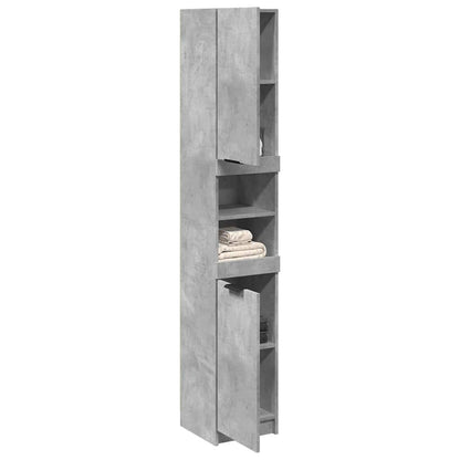 Bathroom Cabinet Concrete Grey 32x34x188.5 cm Engineered Wood - Bend