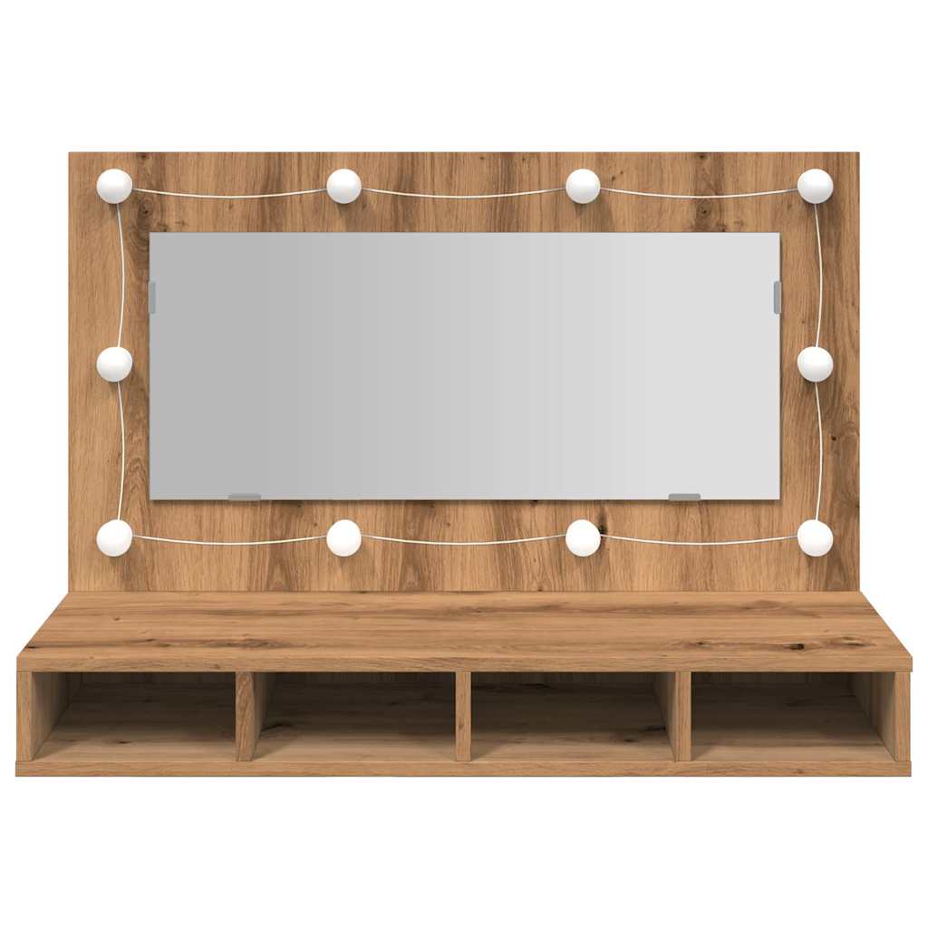 Mirror Cabinet with LED Artisan Oak 90x31.5x62 cm - Bend