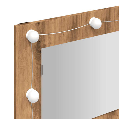 Mirror Cabinet with LED Artisan Oak 90x31.5x62 cm - Bend