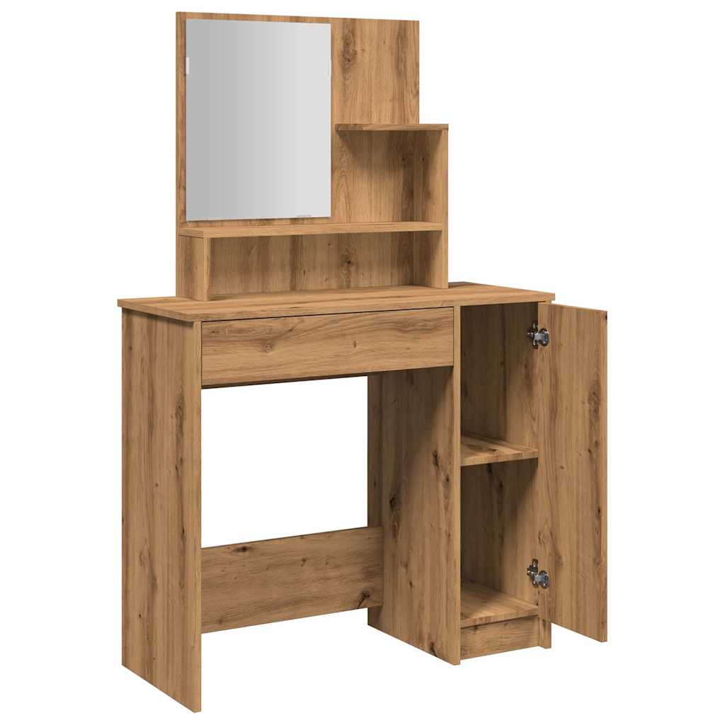 Dressing Table with Mirror Artisan Oak 86.5x35x136 cm - Bend