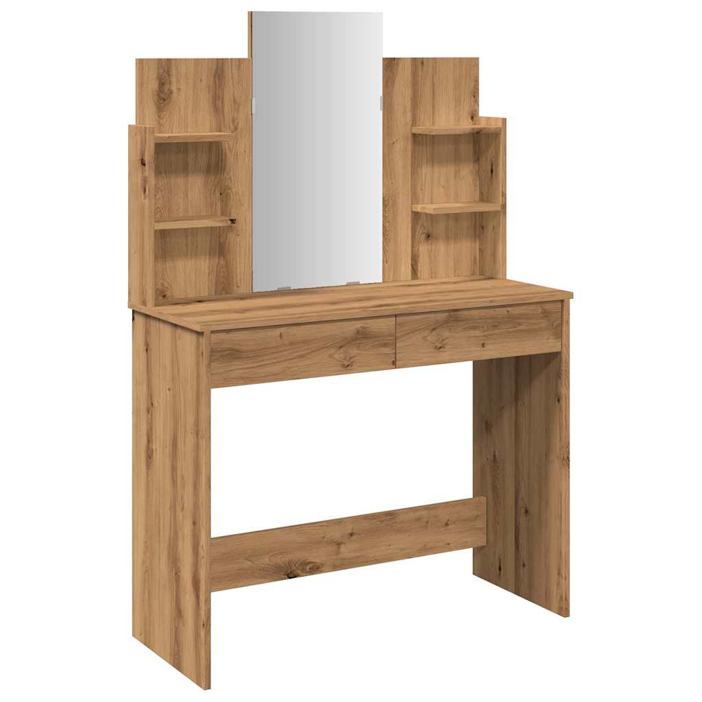 Dressing Table with Mirror Artisan Oak 96x39x142 cm - Bend