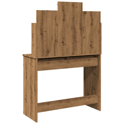 Dressing Table with LED Lights Artisan Oak 96x40x142 cm