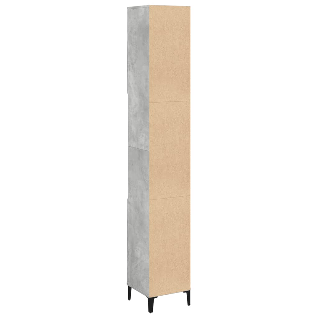 Bathroom Cabinet Concrete Grey 30x30x190 cm Engineered Wood - Bend