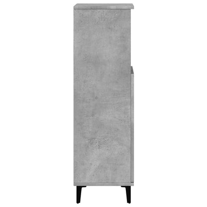 Concrete Grey Bathroom Storage Cabinet in Engineered Wood - Bend