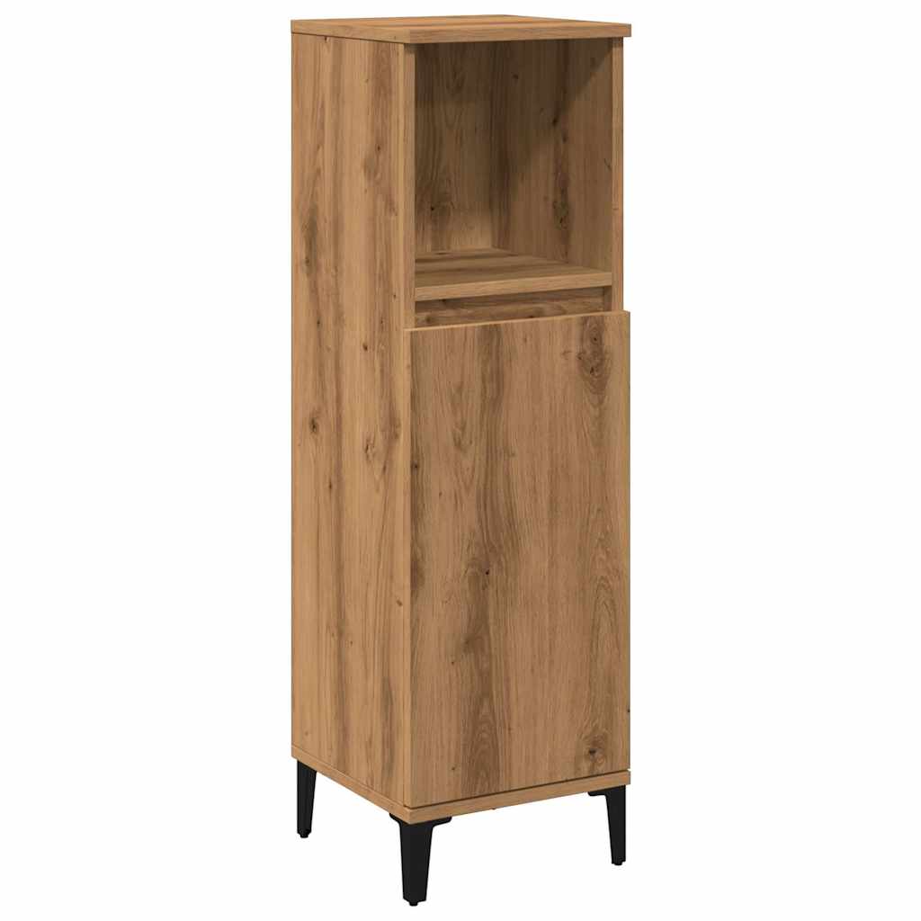 Artisan Oak Bathroom Storage Cabinet - Bend