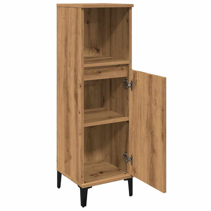 Bathroom Cabinet Artisan Oak 30x30x100 cm Engineered Wood