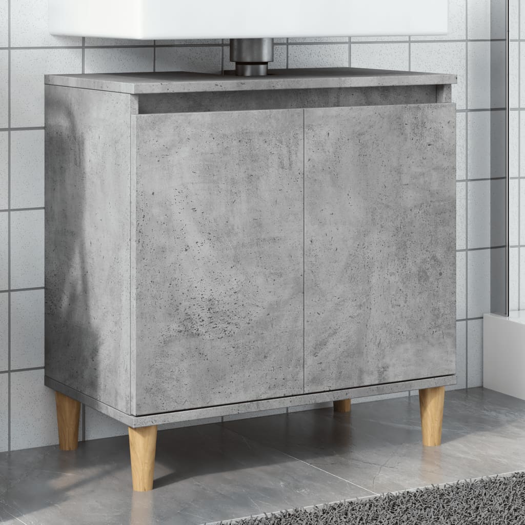 Sink Cabinet Concrete Grey 58x33x60 cm Engineered Wood - Bend