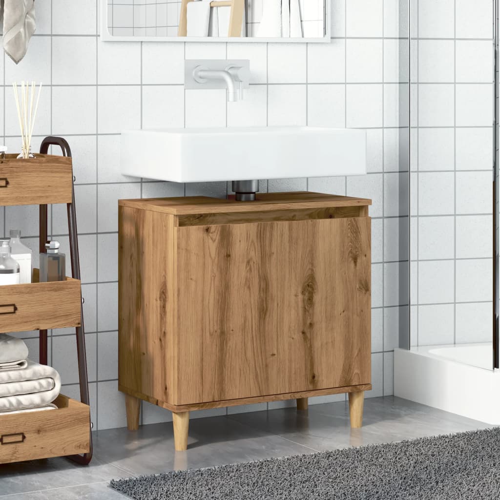 Sink Cabinet Artisan Oak 58x33x60 cm Engineered Wood - Bend