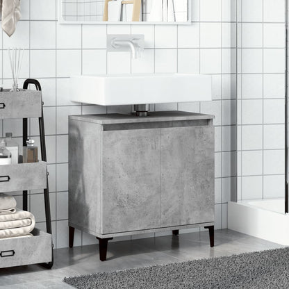 Sink Cabinet Concrete Grey 58x33x60 cm Engineered Wood