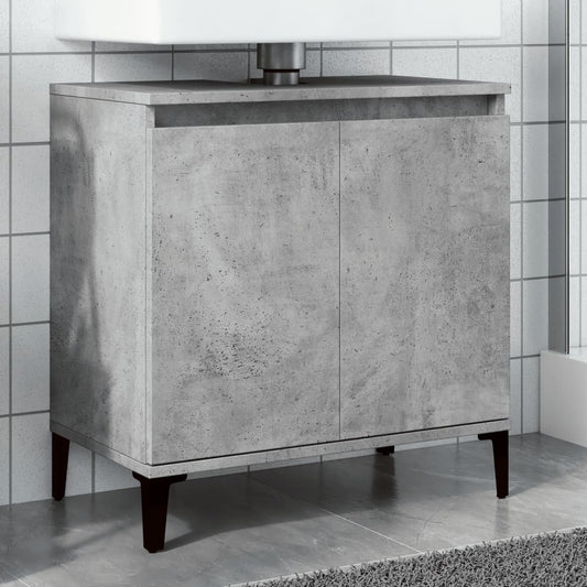 Sink Cabinet Concrete Grey 58x33x60 cm Engineered Wood